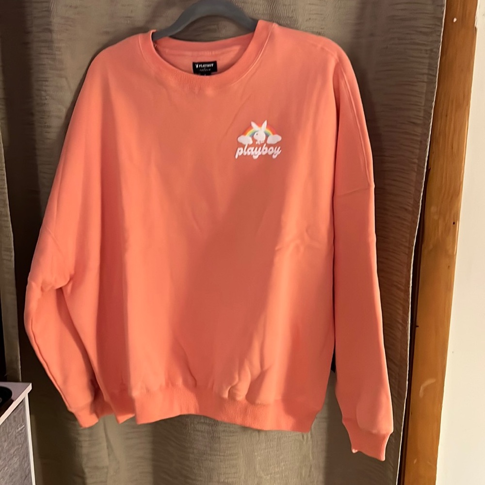 pacsun playboy crewneck orange